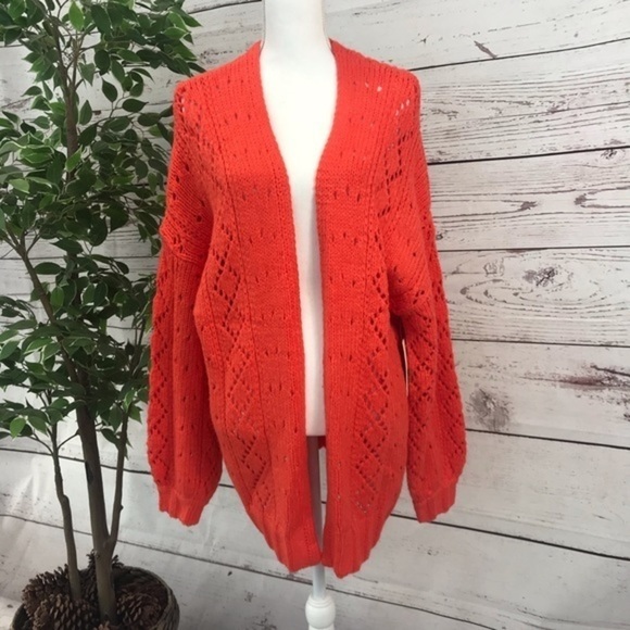 BILLABONG BLISSED OUT ORANGE CARDIGAN NWT - Picture 3 of 15